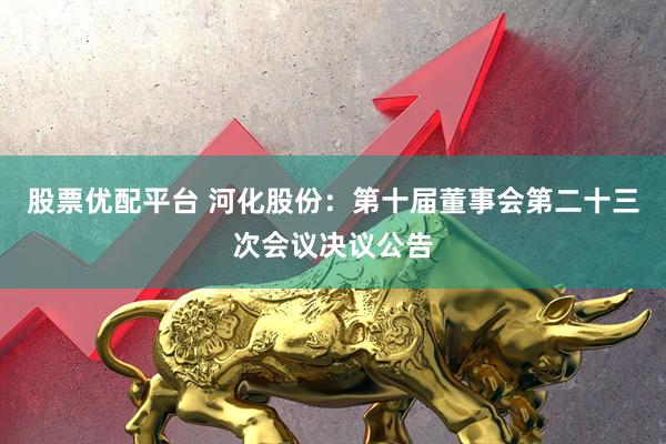 股票优配平台 河化股份：第十届董事会第二十三次会议决议公告